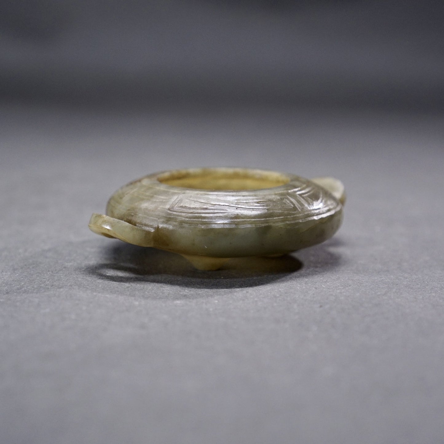 Three-legged jade incense burner with two handles