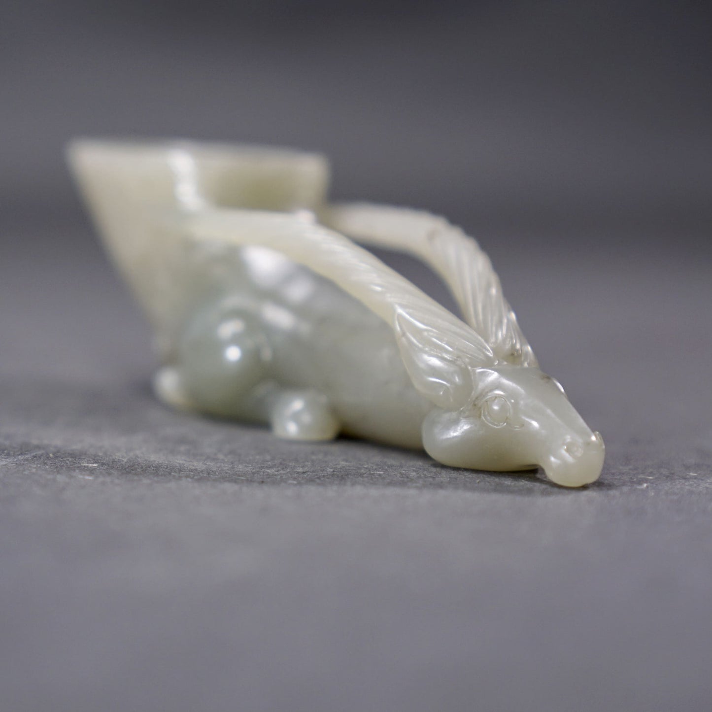 Running Sheep White Jade Cup