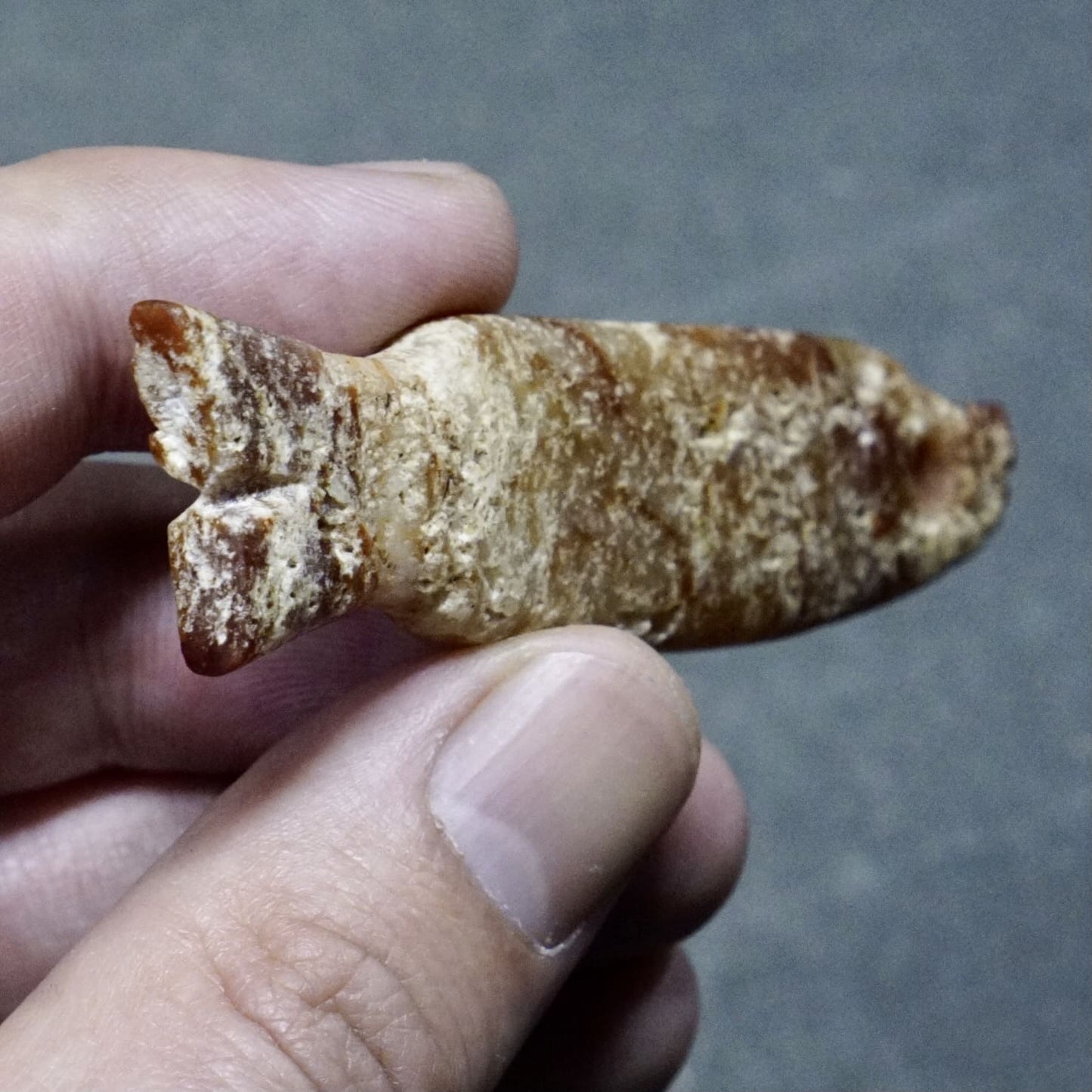 Late Neolithic carved jade fish pendant