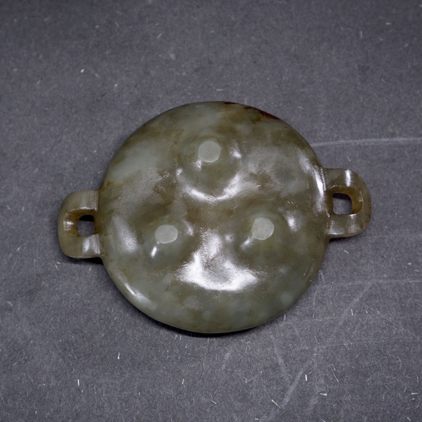 Three-legged jade incense burner with two handles