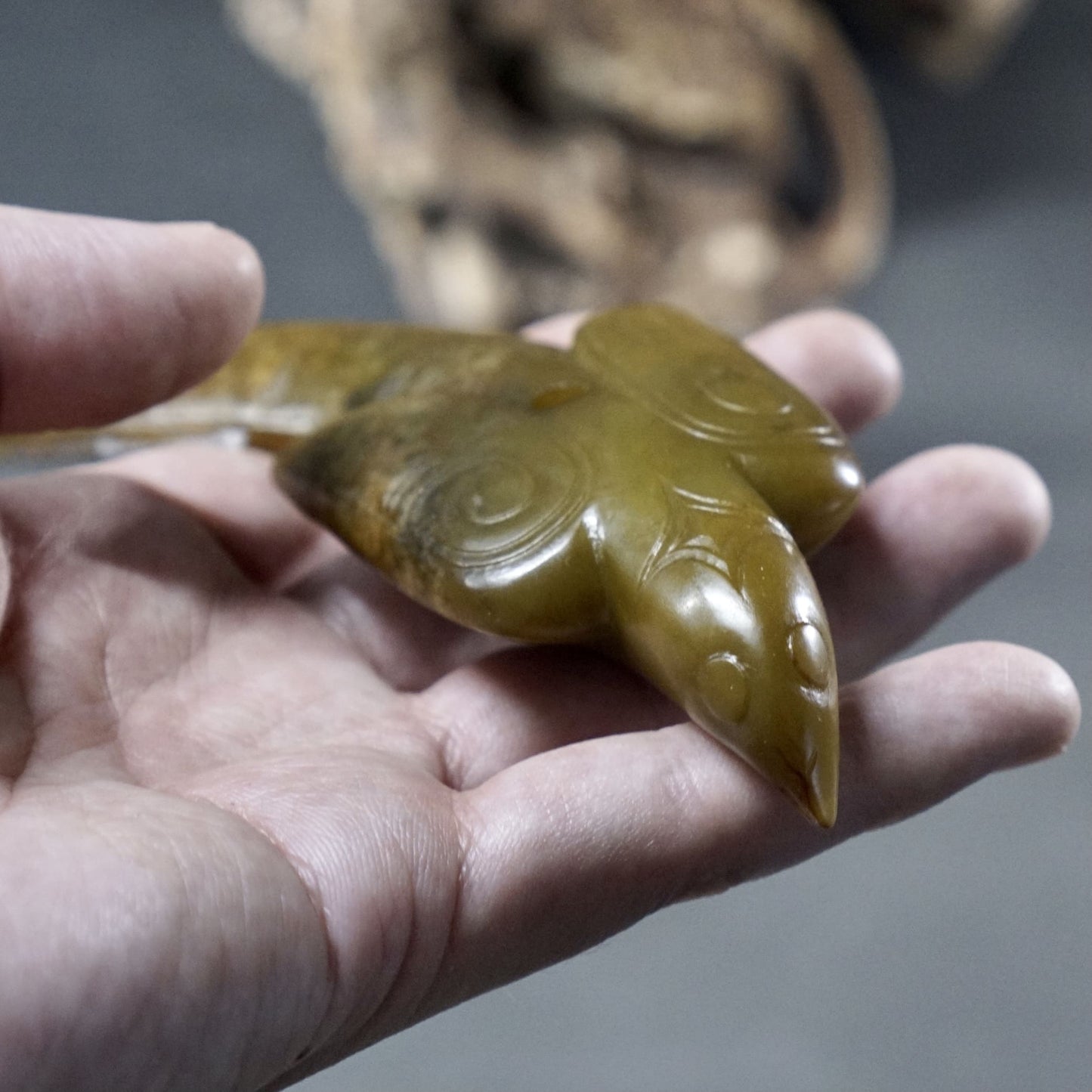 Long-tailed Jade Phoenix Pendant