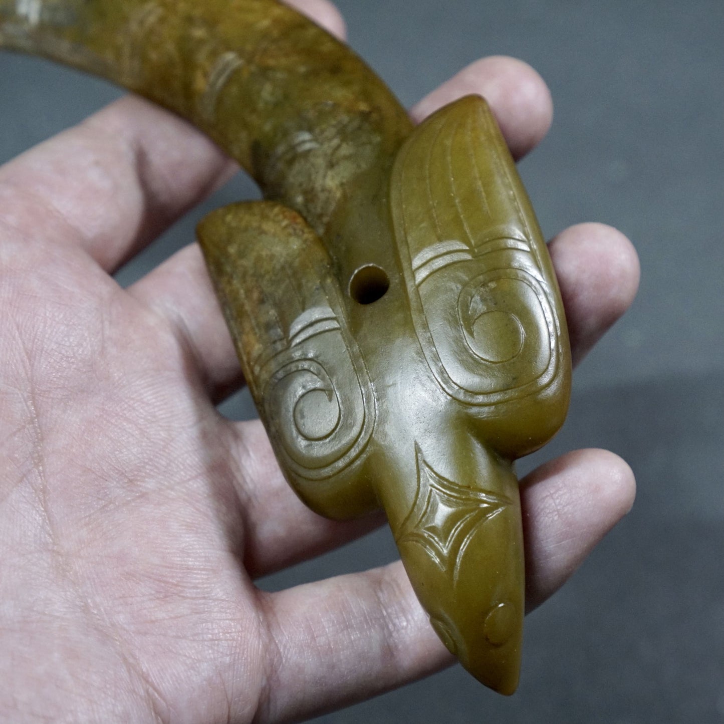 Long-tailed Jade Phoenix Pendant