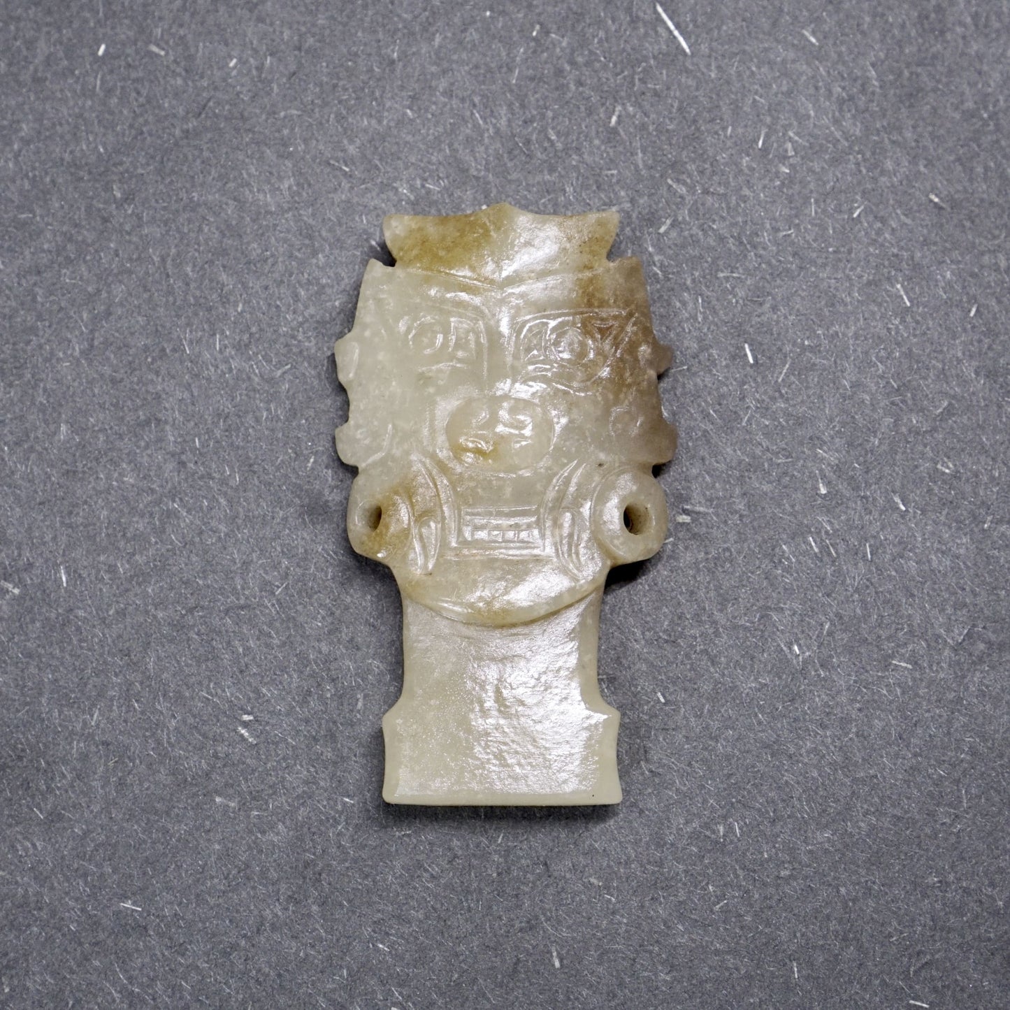 Back engraved with inscription jade head-A