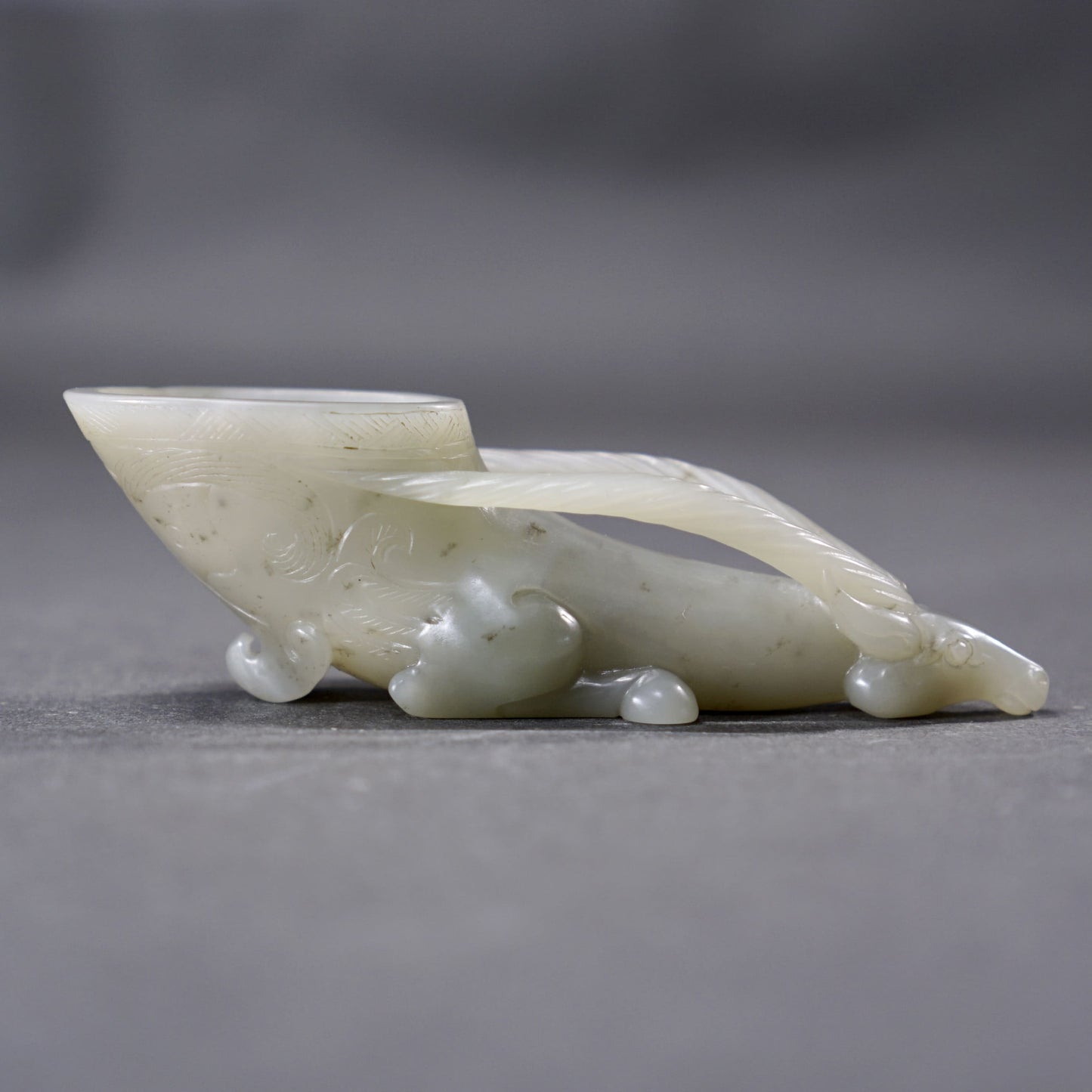 Running Sheep White Jade Cup