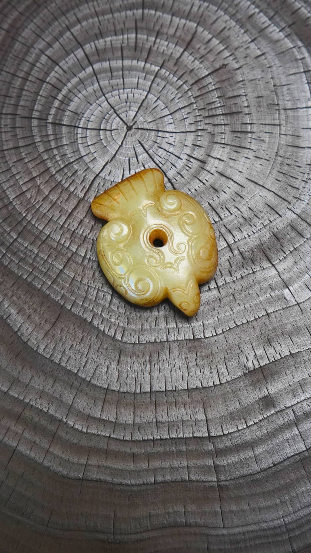 商周风格 圆雕玉鸟吊饰