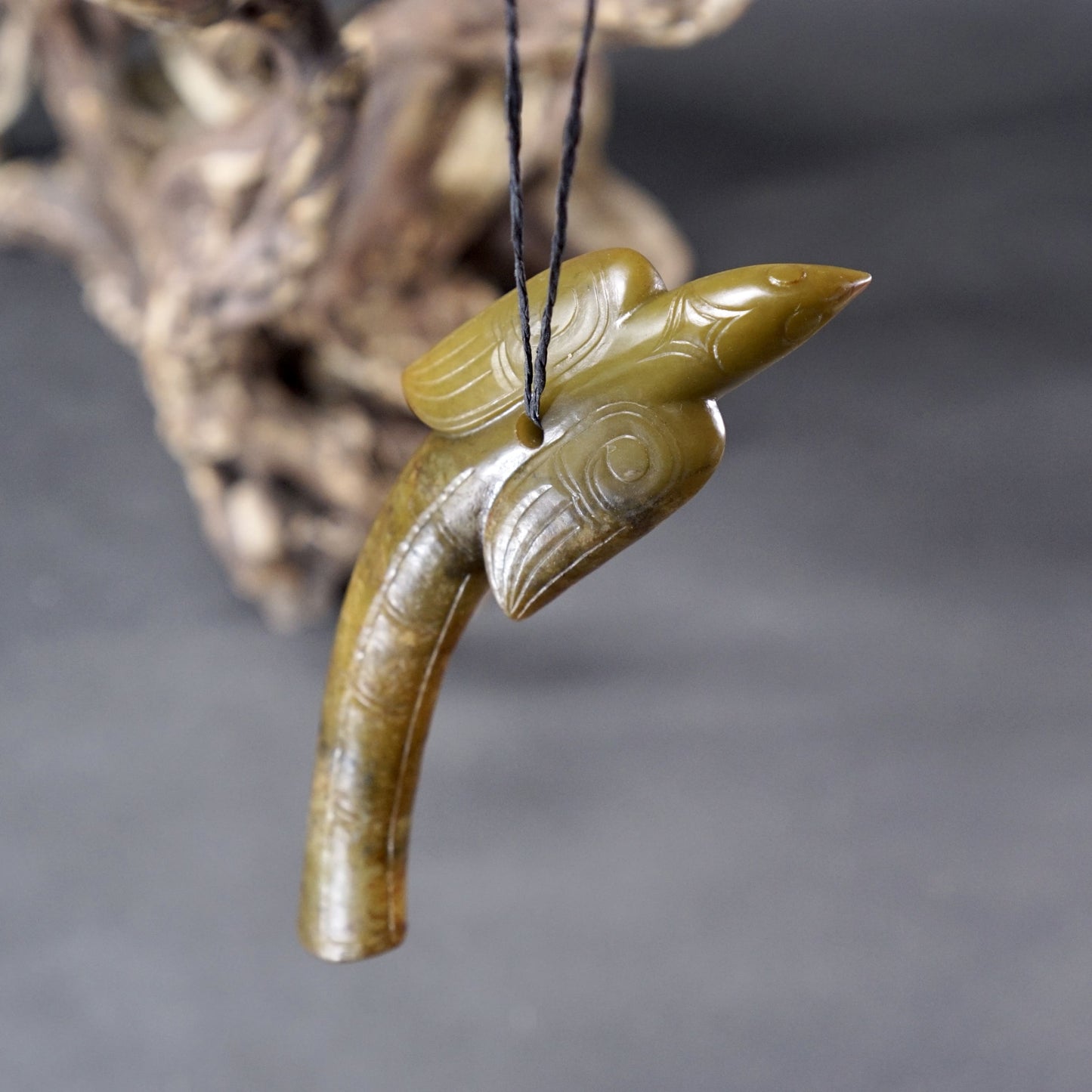 Long-tailed Jade Phoenix Pendant