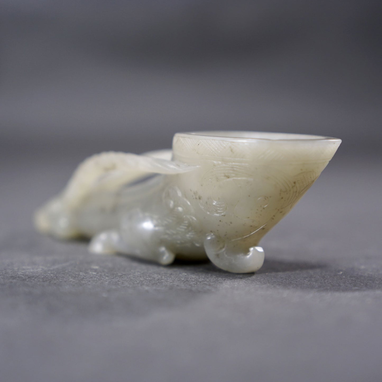 Running Sheep White Jade Cup