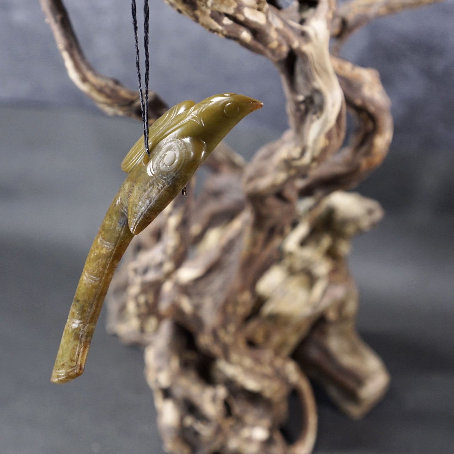 Long-tailed Jade Phoenix Pendant