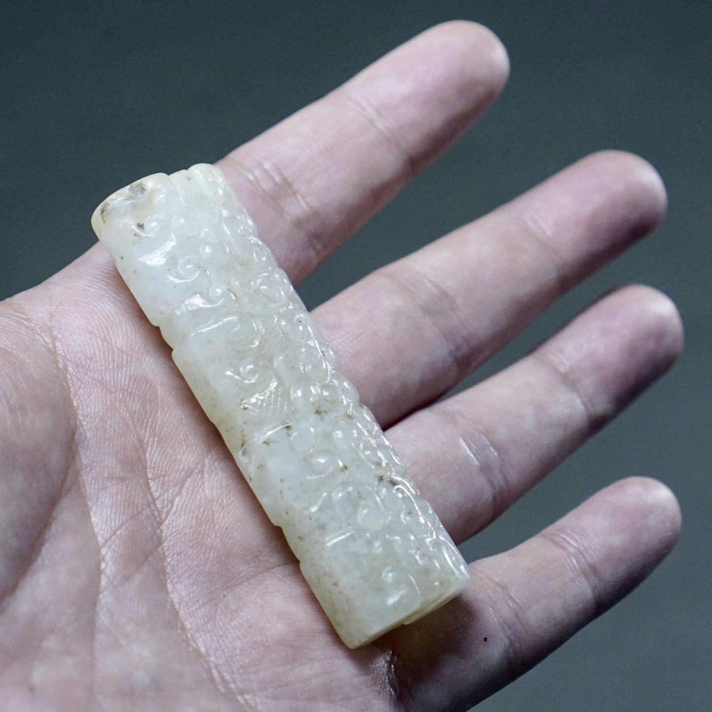 Full-work white jade Le Zi-A