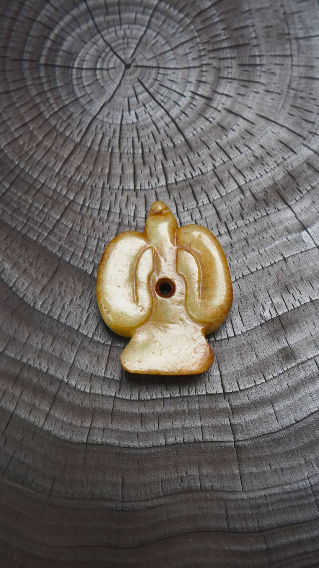 商周风格 圆雕玉鸟吊饰