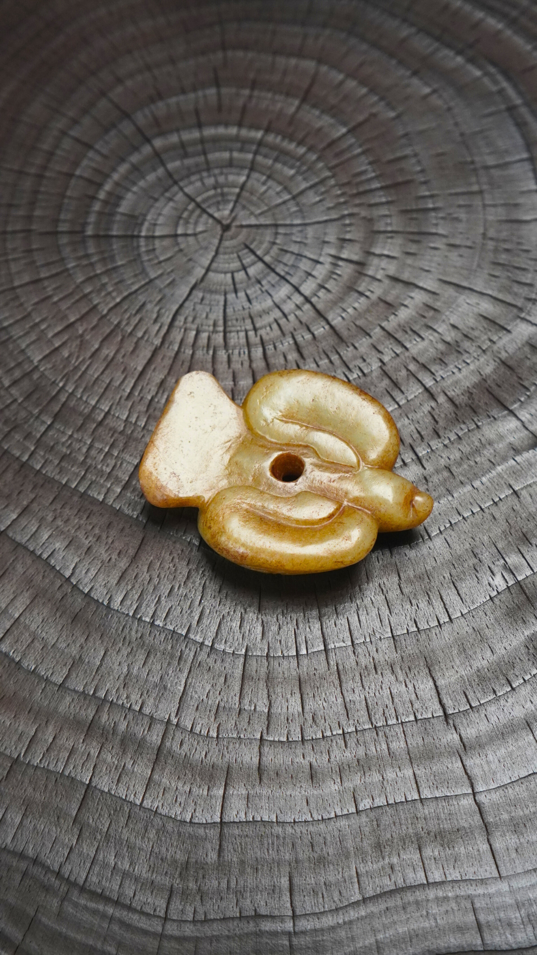 商周风格 圆雕玉鸟吊饰