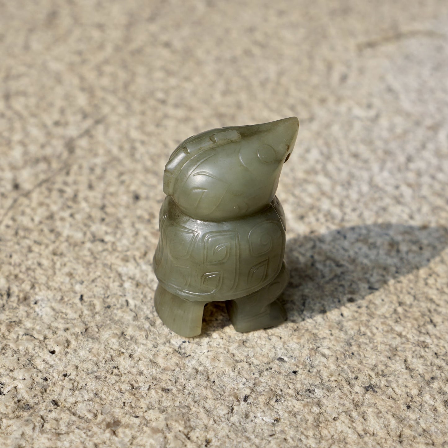 Fine round-carved jade owl