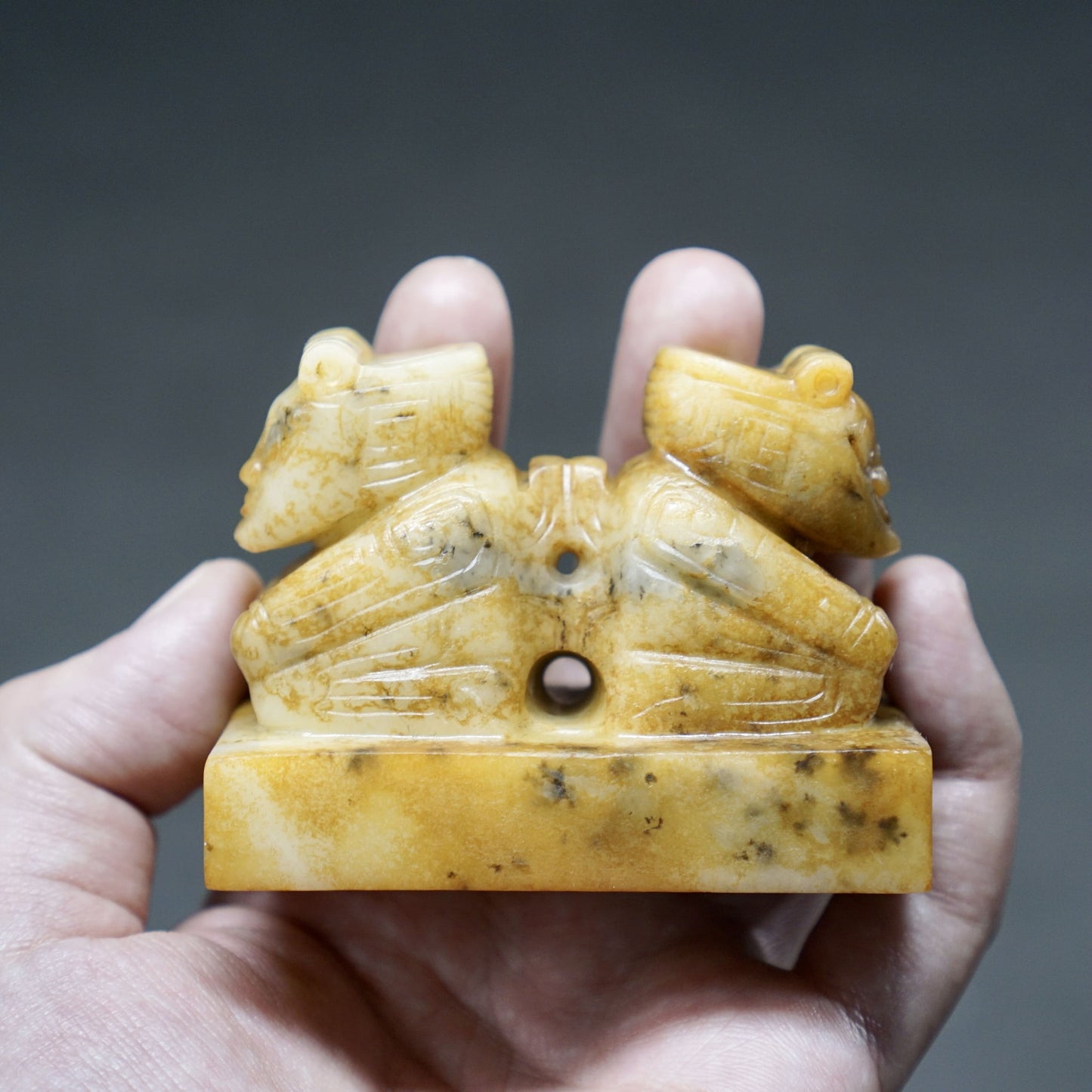 Jade Seal with a Figure Kneeling