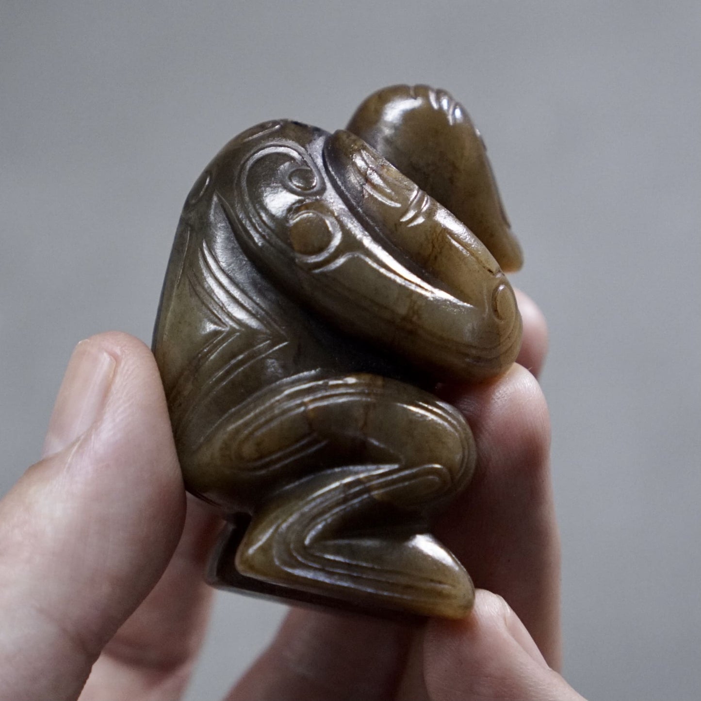 Round-carved Jade Monkey